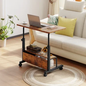 Adjustable Height Mobile Standing Computer Desk