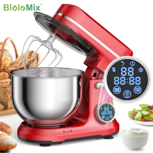 Kitchen Food Stand Mixer, 1200W 11-Speeds DC Motor, Digital OLED Screen, Electric Food Mixer with Dough Hook, Whisk