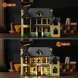 Horror House Building Block Set Home Decor Scary Movie Haunted House Model Halloween Room Decoration Gift for Man, Woman