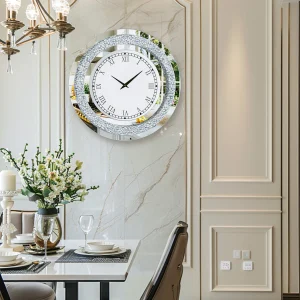 Large Mirrored Wall Clock