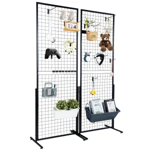 Grid Wall Wire Racks  w/ Hooks