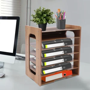 7 Tier Wood Office Paper Organizer